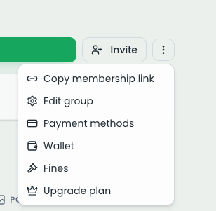 Members list with role badges and invite dialog