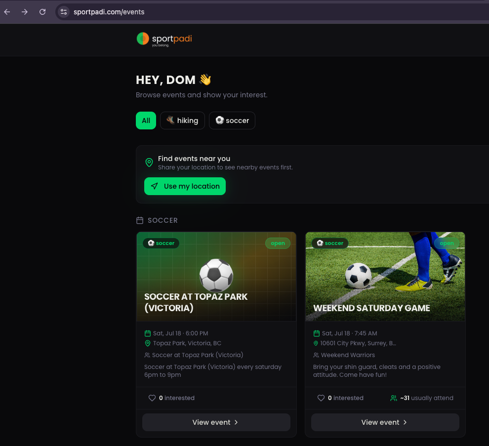How we mistakenly built the best pickup soccer app in Canada, USA and UK